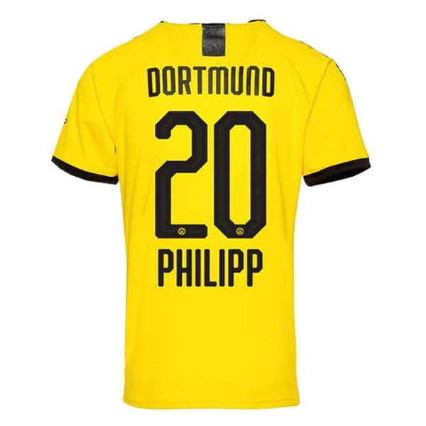 Tailandia Camiseta Borussia Dortmund NO.20 Phillipp 1ª 2019-2020 Amarillo